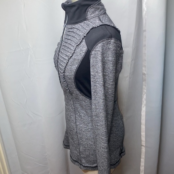 Lululemon Run: Your Heart Out Pullover Sz 6 black grey jacket compression - Picture 2 of 7